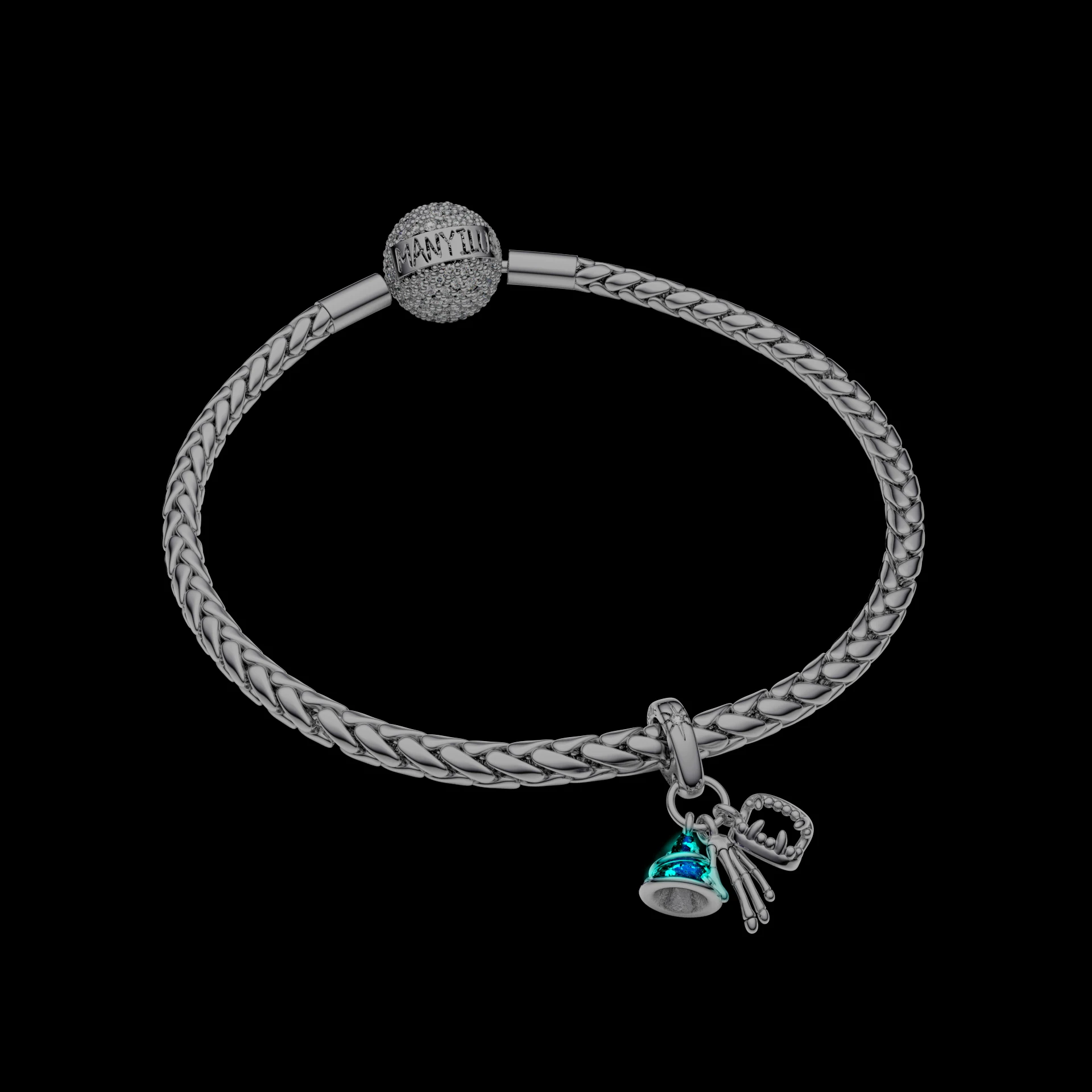 Manyilus S925 Silver Nightmare Before Christmas Jack Charm for Original Bracelet Tim Burton Jewelry Pendant DIY Halloween Gift