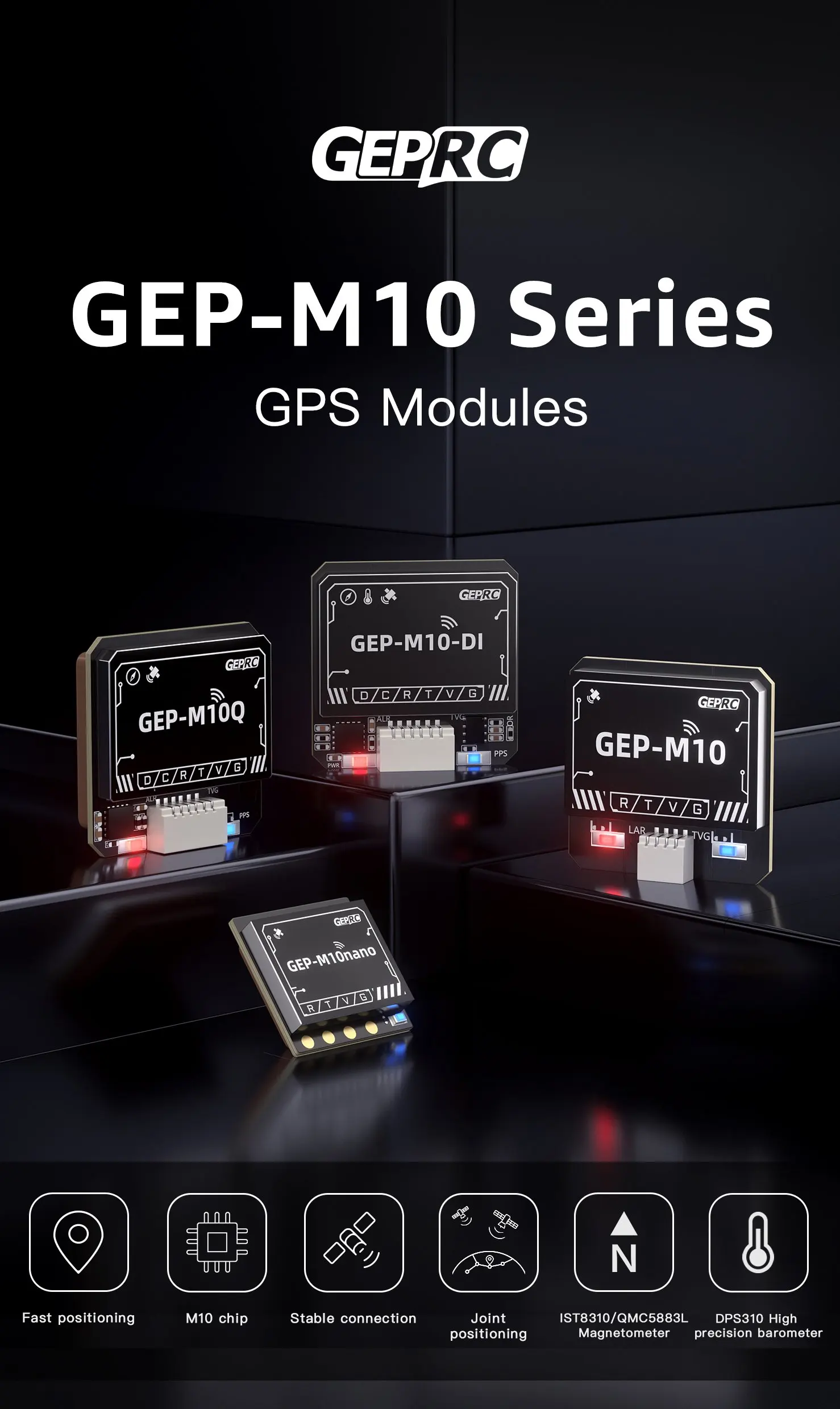 GEP-M10-Serie GPS-Modul 15 x 15 mm GEP-M10/22 x 22 mm GEP-M10nano/GEP-M10Q /GEP-M10-DQ Kompass Baro Flugzeug Mulit-Rotor Quacopter – Detail 1