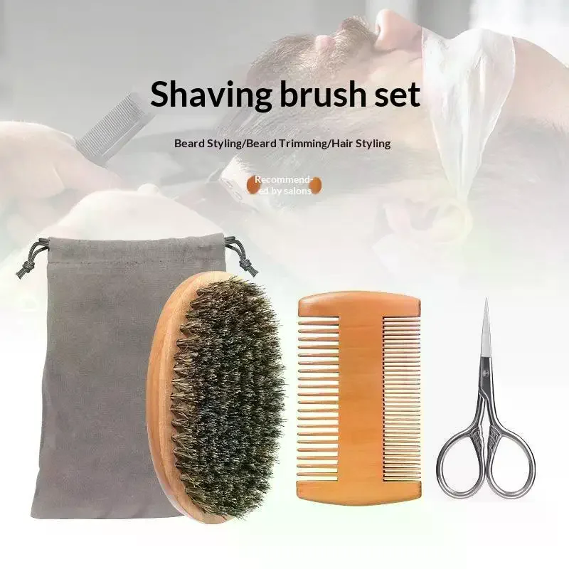 Men's Beard Grooming Set Professional Portable Barber Tools for Daily Home Travel Beard Care & Styling