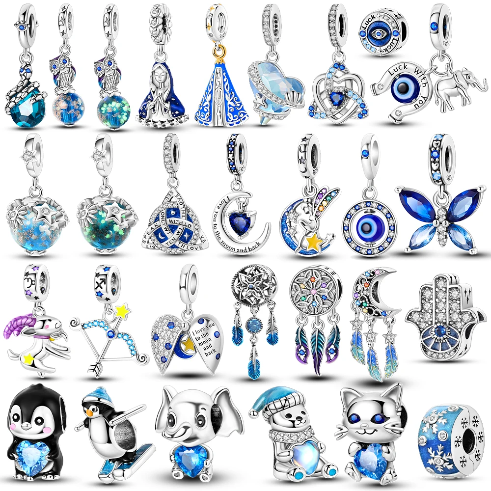 

Серия милых животных, креативные подвески из стерлингового серебра S925, сова, белка, медведь, ежик, бусины, подходят для сковороды, оригинальные браслеты, ювелирные изделия своими руками