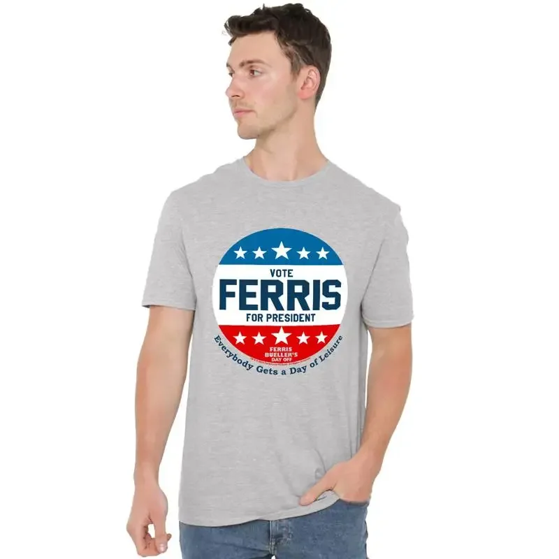 Ferris Bueller Vote For President T Shirt S 2Xl Athletic Heather
