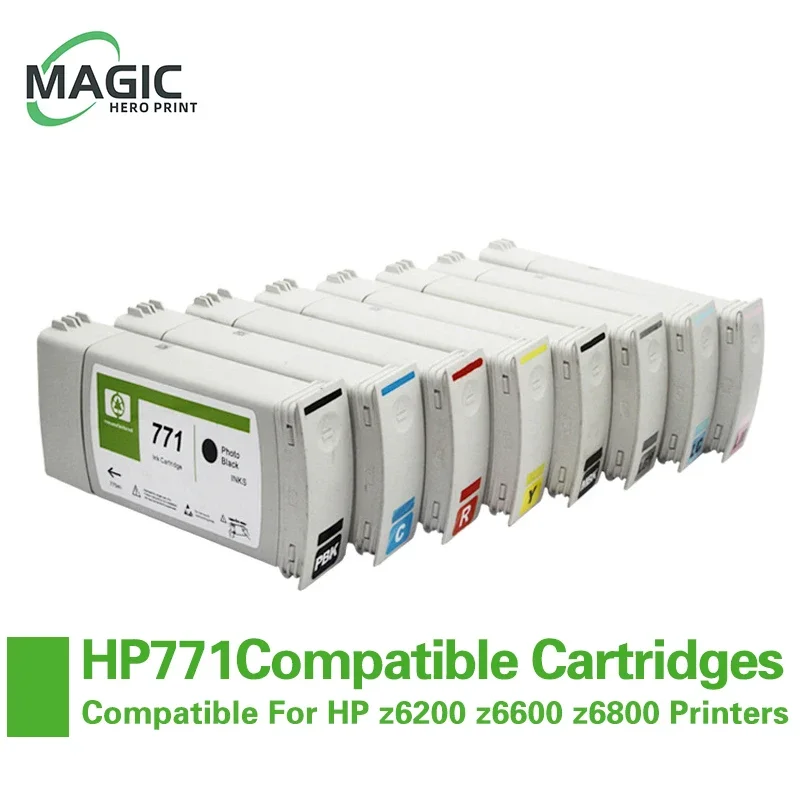 

Compatible for HP 771 Reborned Ink Cartridges With Pigment Ink For HP z6200 z6600 z6800 Printers