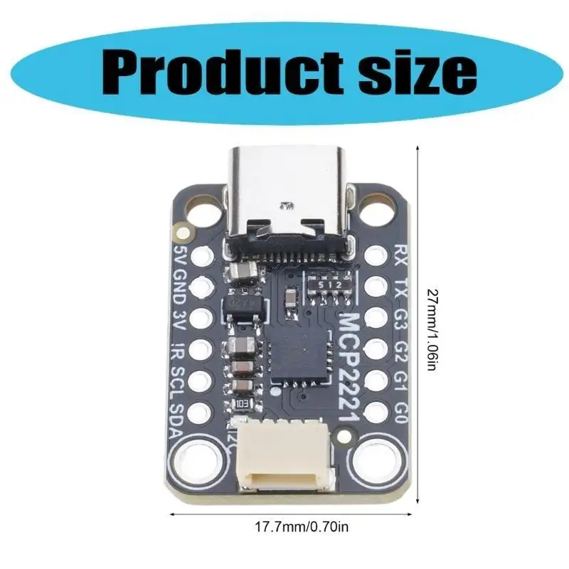 

652F High Integration MCP2221A USB toGPIO Module for Efficient Prototypes Design Enhances Device Control Breakouts Board