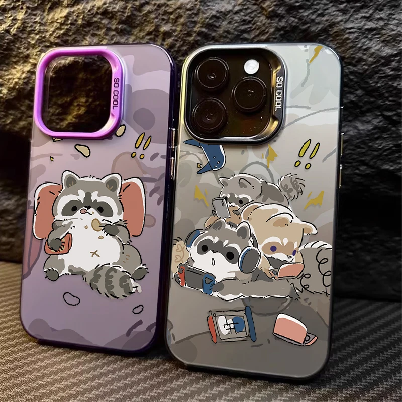 Матовый чехол Cute Little Raccoon для Xiaomi Redmi Note 13 12 11 Pro Plus 4G 5G 12S 11S 10S 10 9 9S 8 12C 13C A3 Задний бампер