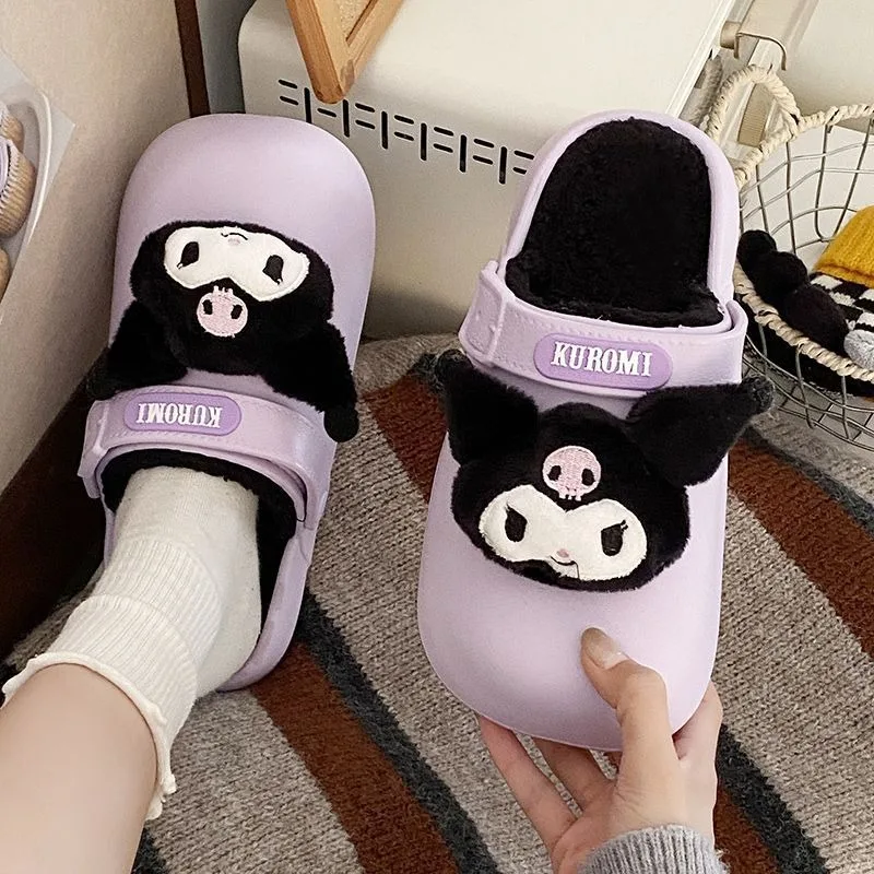 Sanrio Hello kitty Kuromi Cinnamoroll cute creative cartoon pattern simple fashion indoor lightweight non-slip cotton slippers