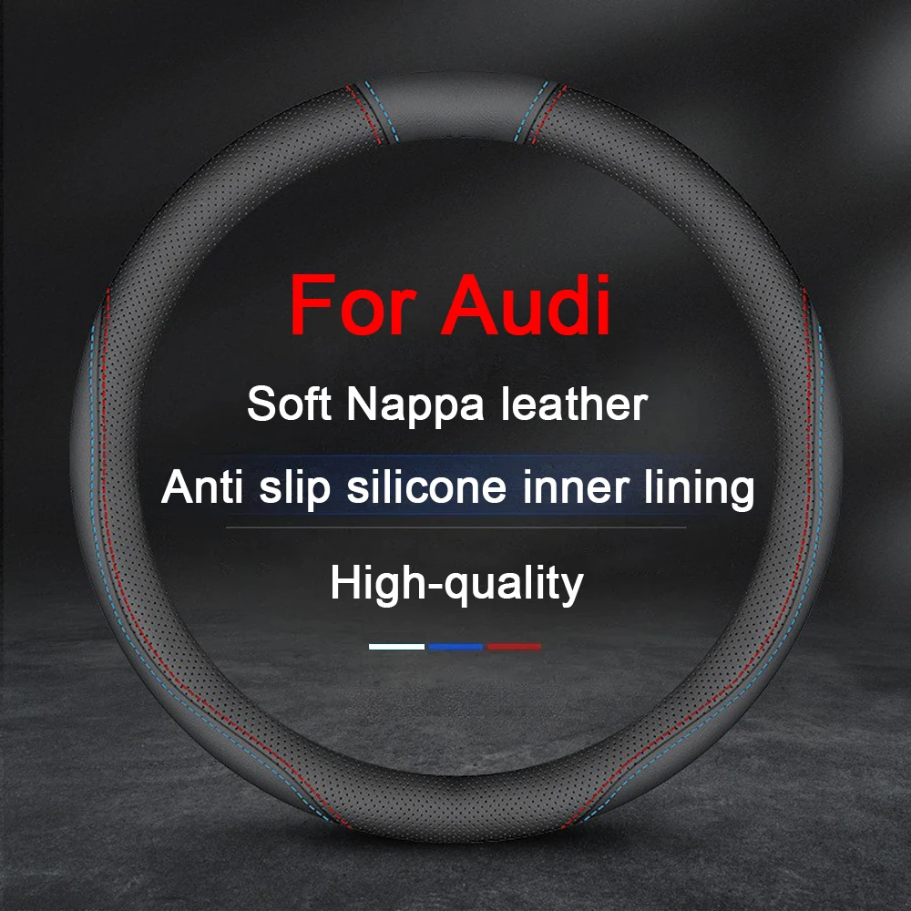 

Ultrathin Car Steering Wheel Cover Non-slip leather Wheel Booster Cover For Audi A4 B6 A3 A5 A6 C6 C5 A1 A7 A8 Q2 Q3 Q5 Q7 Q8