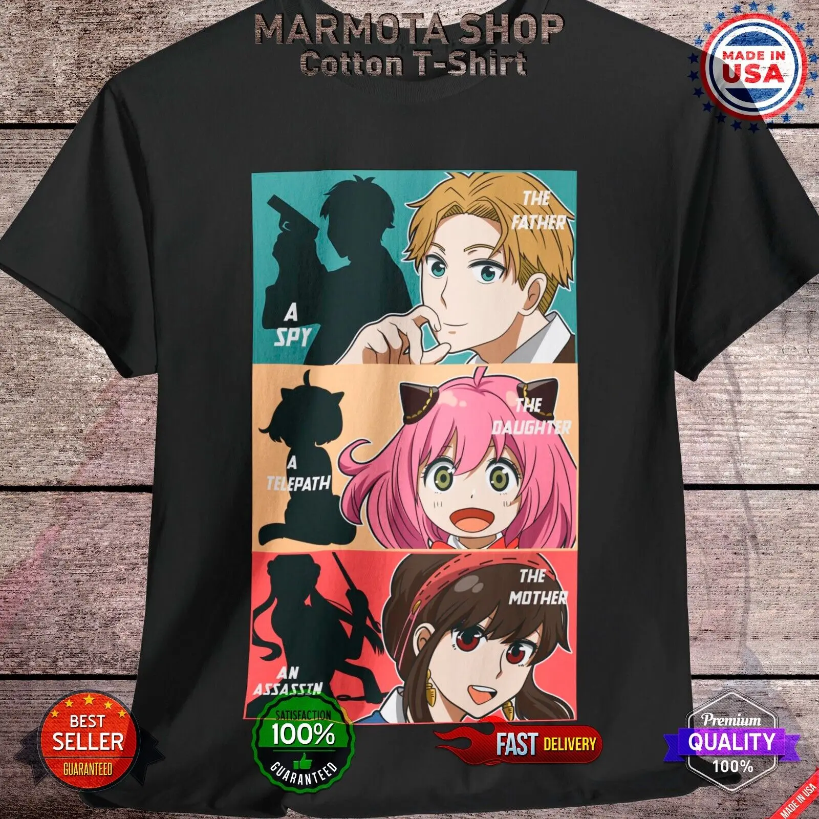 

Forger X Family T-Shirt Anya Loid Anime Japanese Tee Shirt Manga Kawaii