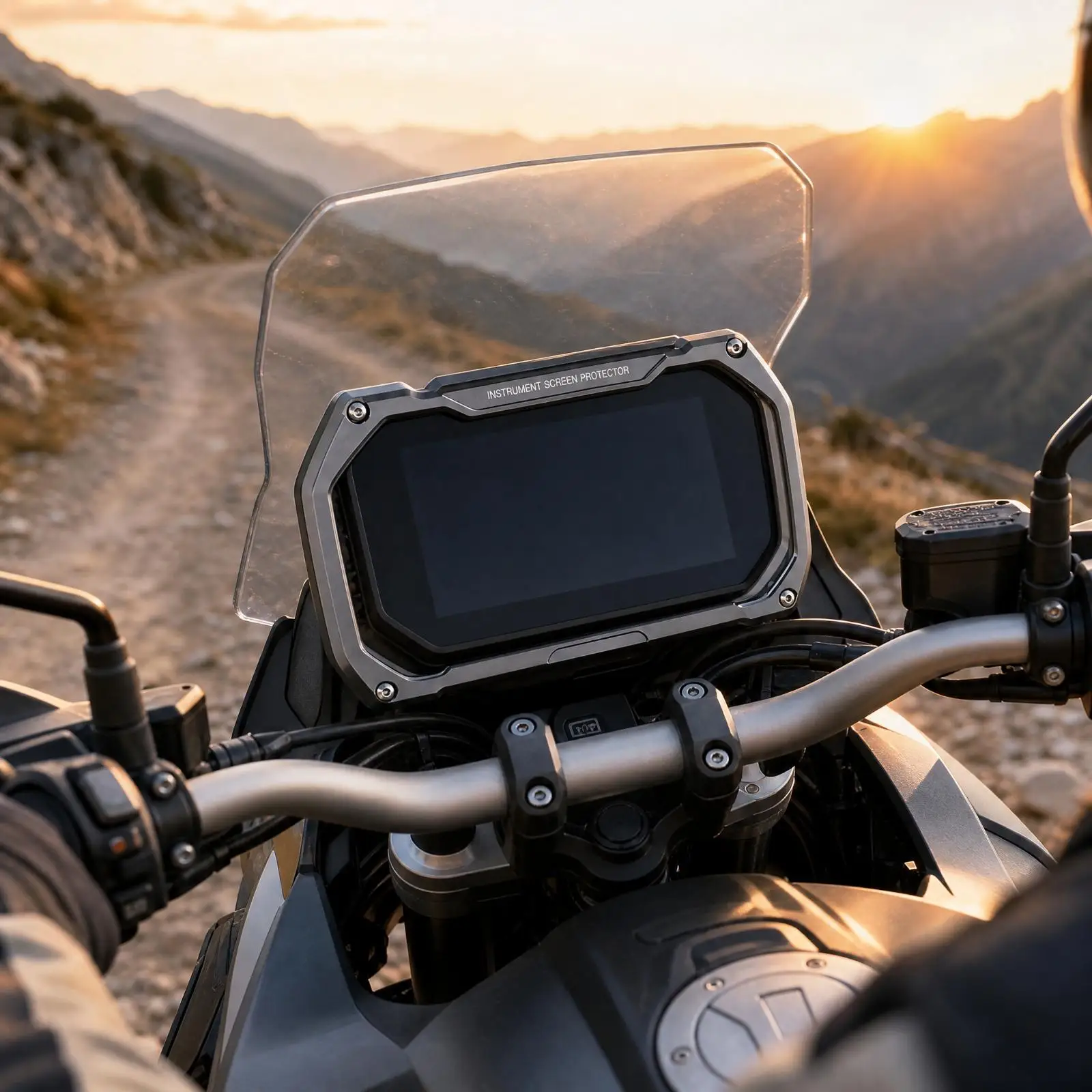 Motorcycle Dashboard Display Protector with Aluminum Frame Impact Resistant Motorcycle Meter Frame Display Protector High