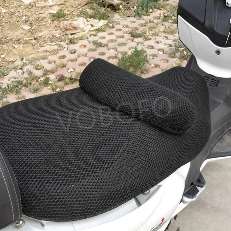 Fit for Suzuki SKYWAVE AN250 AN400 AN650 Motorcycle Seat Cover Cooling Honeycomb Protection Mat Breathable with Backrest Cover