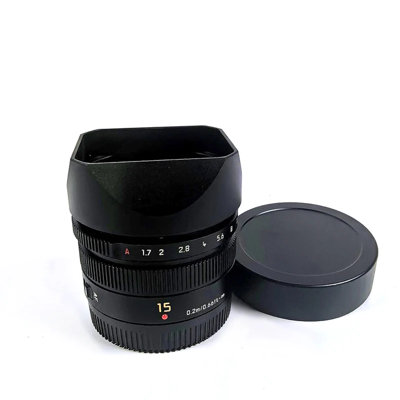 Metal Bayonet Square Len hood for Panasonic LUMIX G LEICA DG SUMMILUX 15mm /F1.7 ASPH Comes With Metal Cap