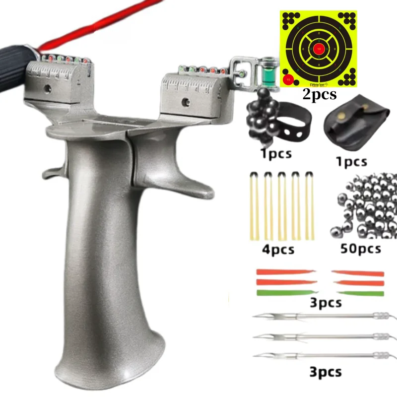 

Strong Alloy Slingshot Precise Aiming Slingshot Outdoor Hunting Shooting Slingshot Rubber Band Outdoor Toolhunting Accessories