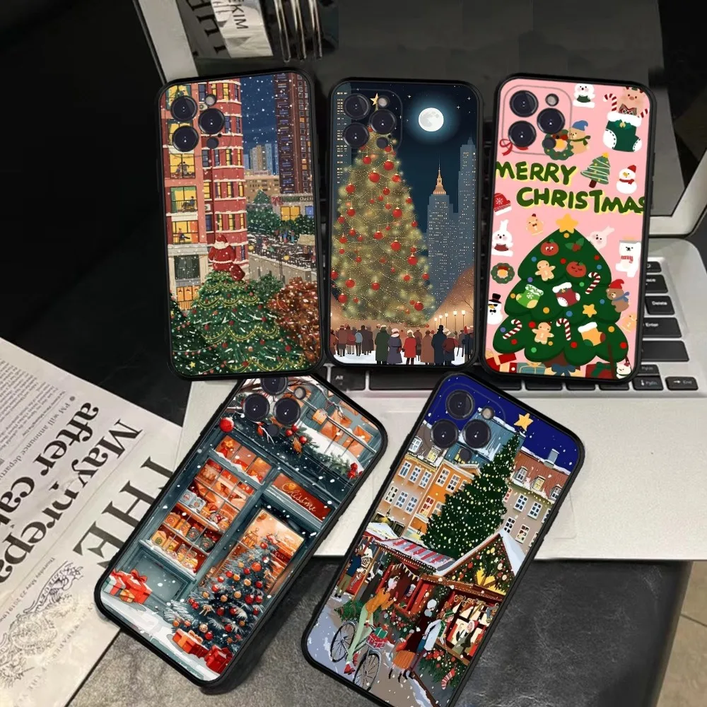 

Christmas Cartoon New Year Phone Case Silicone Soft for iphone 16 15 14 13 12 11 Pro Mini XS MAX Plus X Cover
