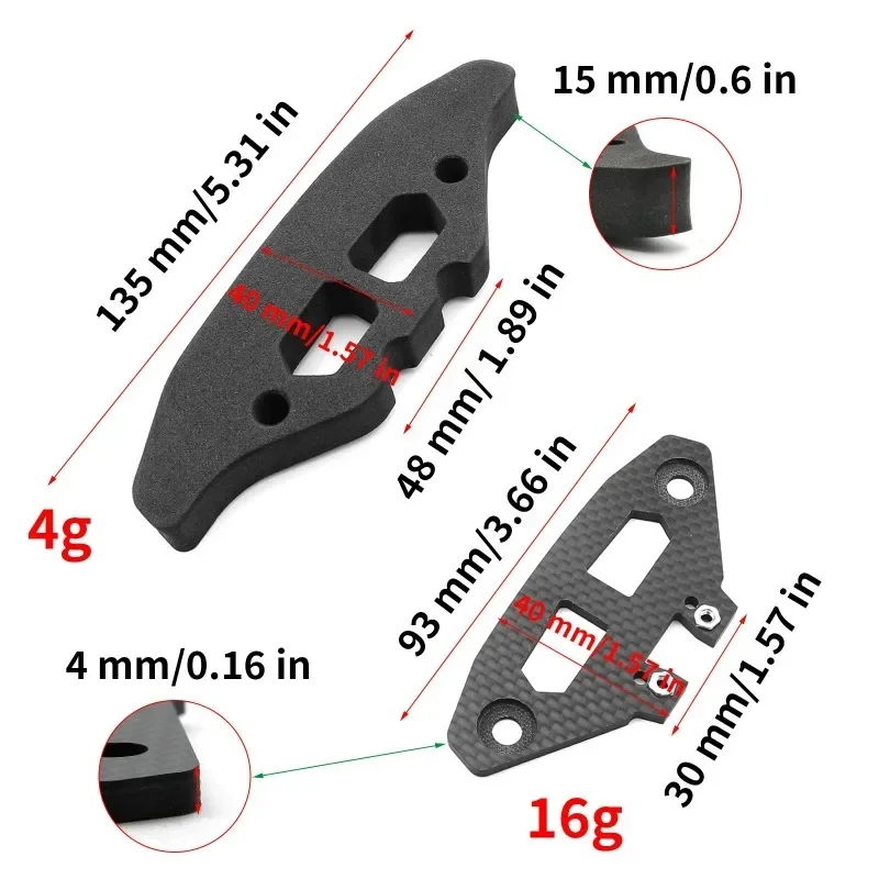 Front Bumper Sponge Foam and Bumper Support Plate 51701 for TAMIYA XV02 XV-02 1/10 RC Car Upgrade Parts Spare Accessories