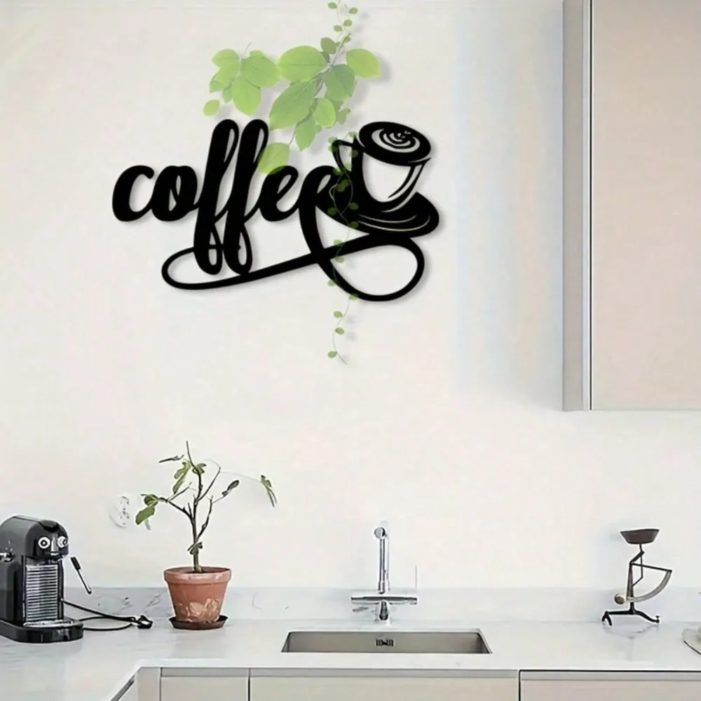 Coffee Theme Vintage Metal Wall Art Farmhouse Kitchen Decor Caffe Barista Inspired Gift