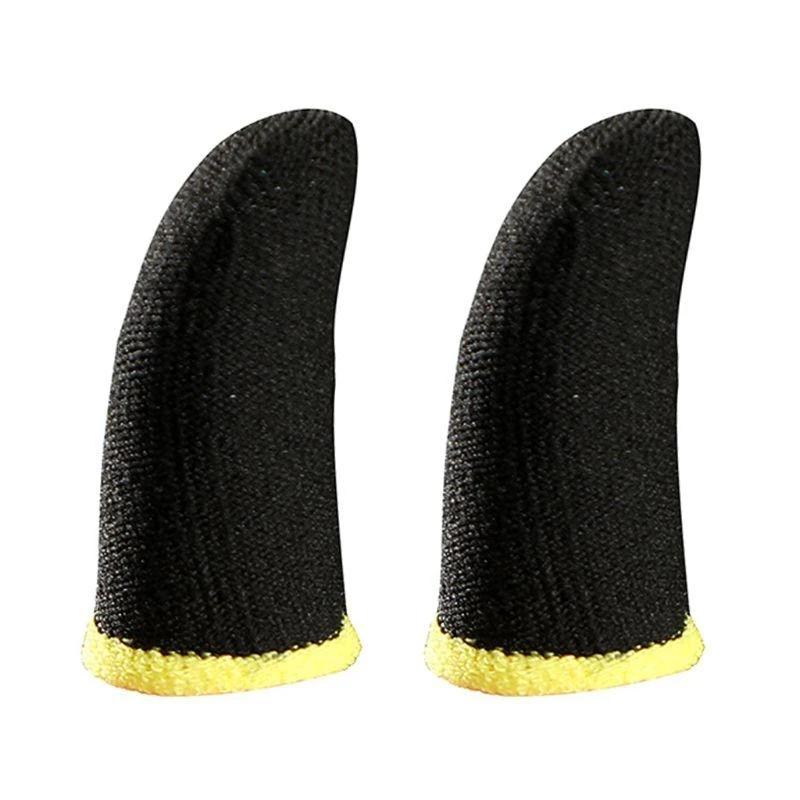 JU64 1Pair Carbon Fiber Finger Sleeve Non-slip Breathable Finger Gaming Gloves for / Tablet