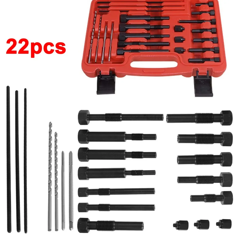 Spark Plug Remover Glow Plug Repair Kit, 22pcs Electrode Tool CDI M8 M10