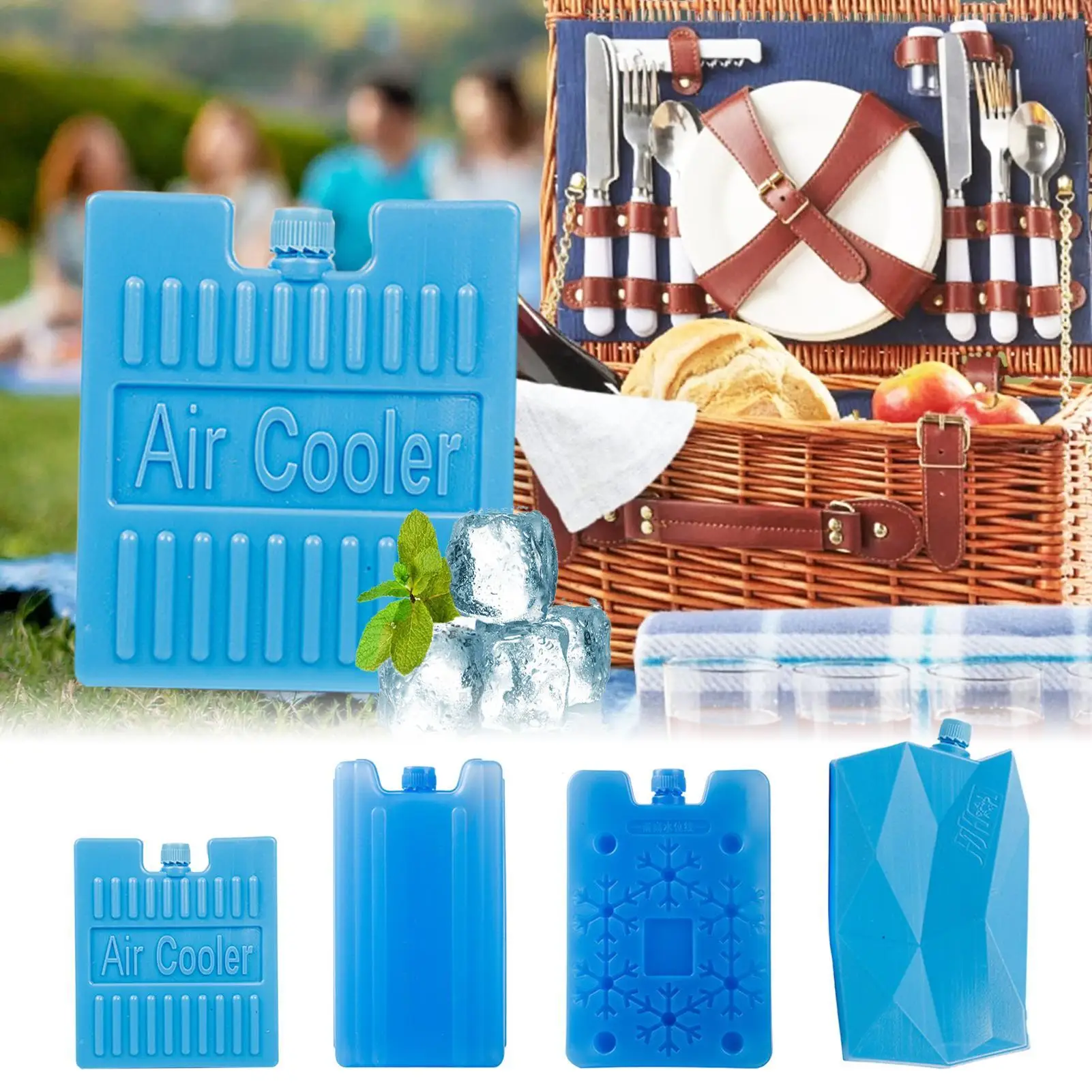 Tragbare Klimaanlage Ventilator Eis Kristall Boxen Eis Pack Wiederverwendbare Gefrierschrank Eis Kühlung Pack Für Frische Lebensmittel Lagerung Kühlung