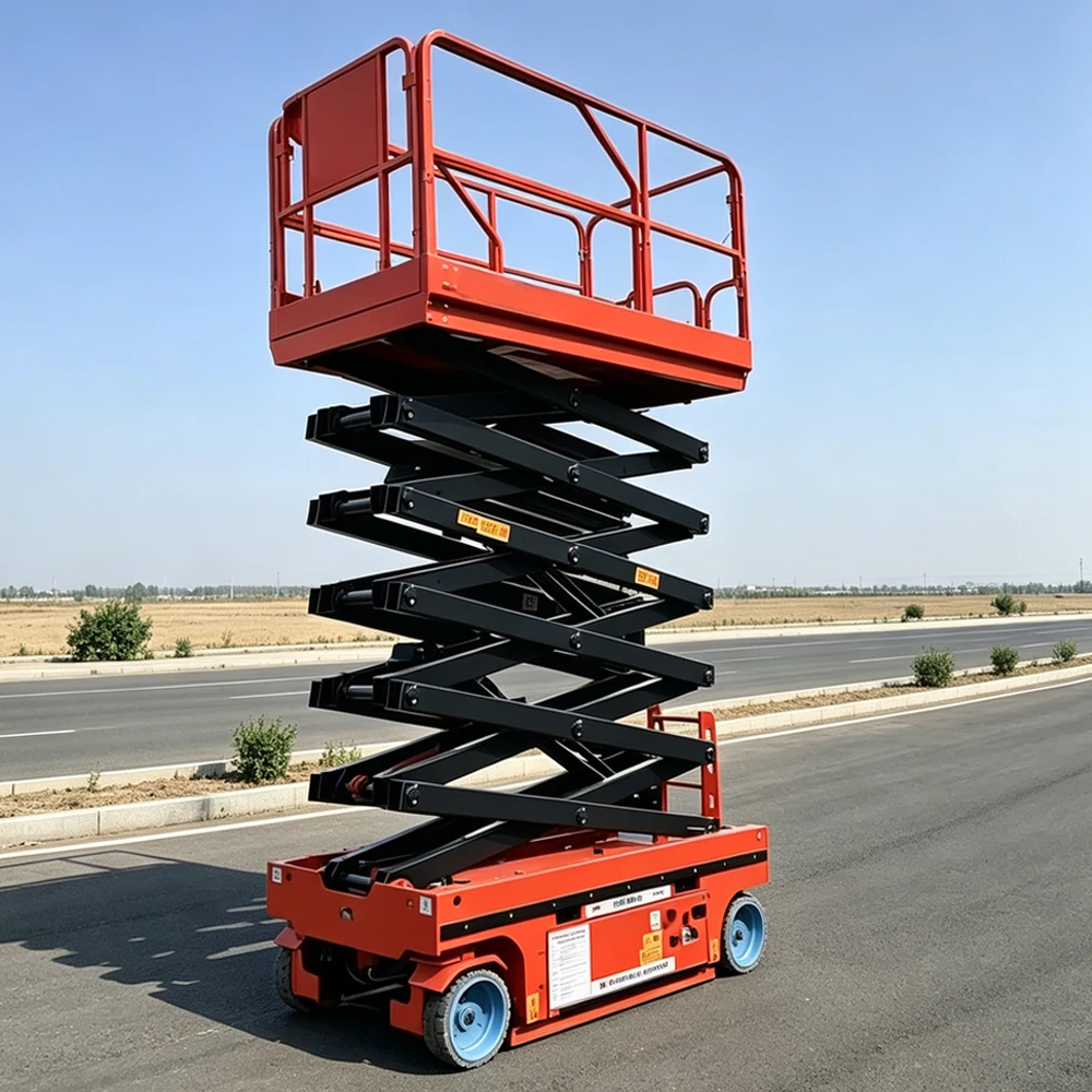 Electric Lifting Platform Mobile Self Propelled Hydraulic Electric Scissor Lift For Aerial Work Heavy Duty Stable Lifting