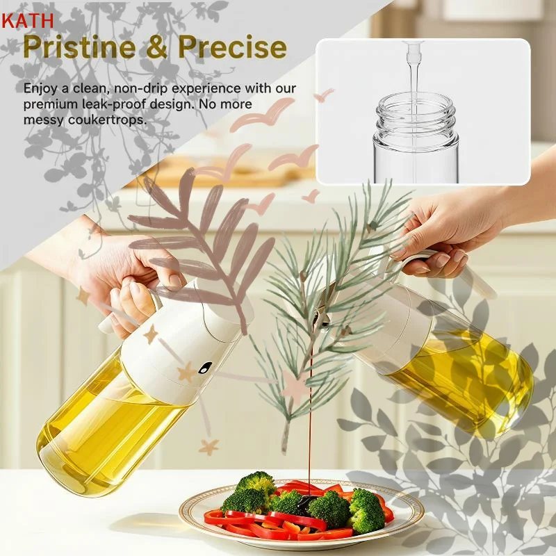 2in1 Oil Bottle With Spray Pour 500ML Multifunctional: Kitchen Glass Can Cooking Sprayable Pourable