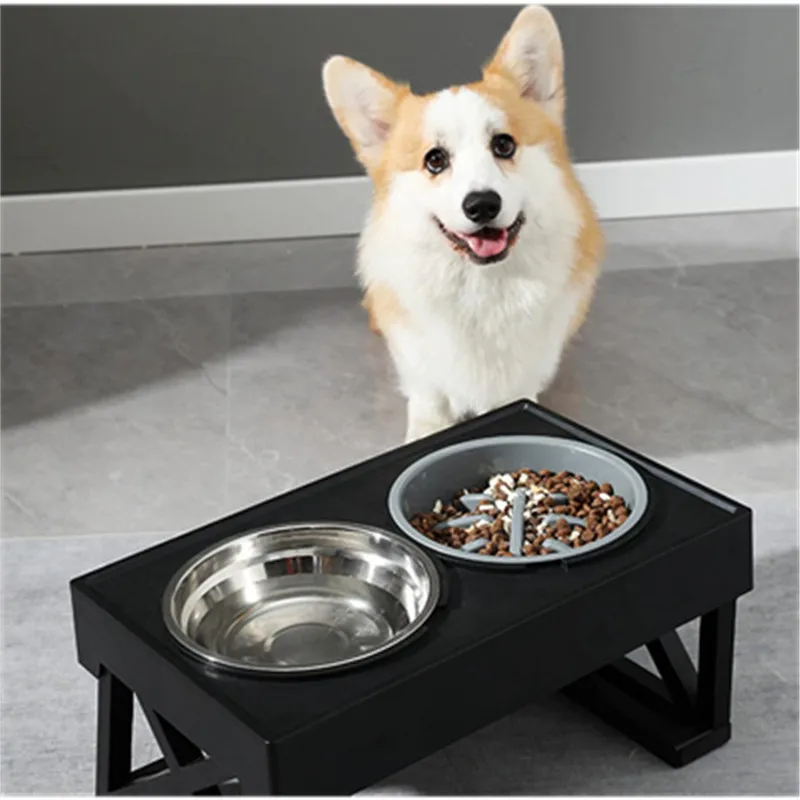 Pet Dog Bowl Water Feeding Bowls with Stand Container Elevated dog bowls Adjustable Height Puppy Food Bowl dog accessories