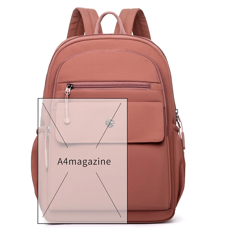 Waterproof Nylon Daypack Women Laptop Backpacks Multipocket Schoolbag for Teenage Girls Large Capacity Outdoor Travel Rucksack image 2