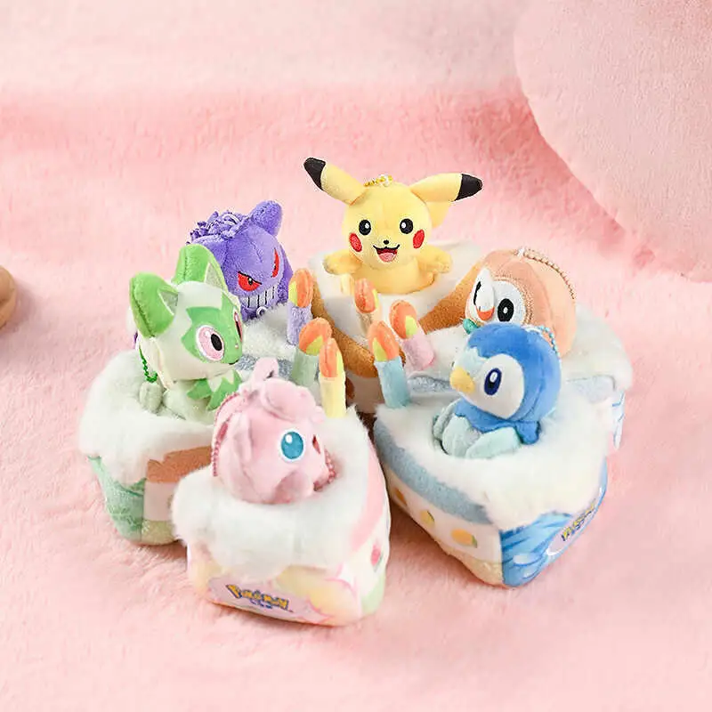 

Милый мультфильм Pokemon Sweet Dream Cake Series Gengar Pikachu Jigglypuff Rowlet Piplup плюшевая кукла брелок сумка кулон игрушка в подарок