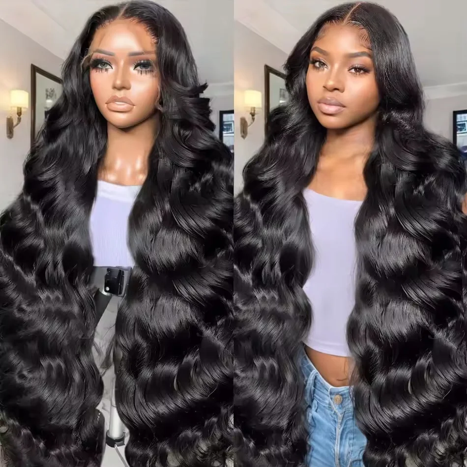 

13x6 HD Body Wave Lace Front Human Hair Wigs Brazilian Water Wave 13x4 Transparent Lace Frontal Wig For Women