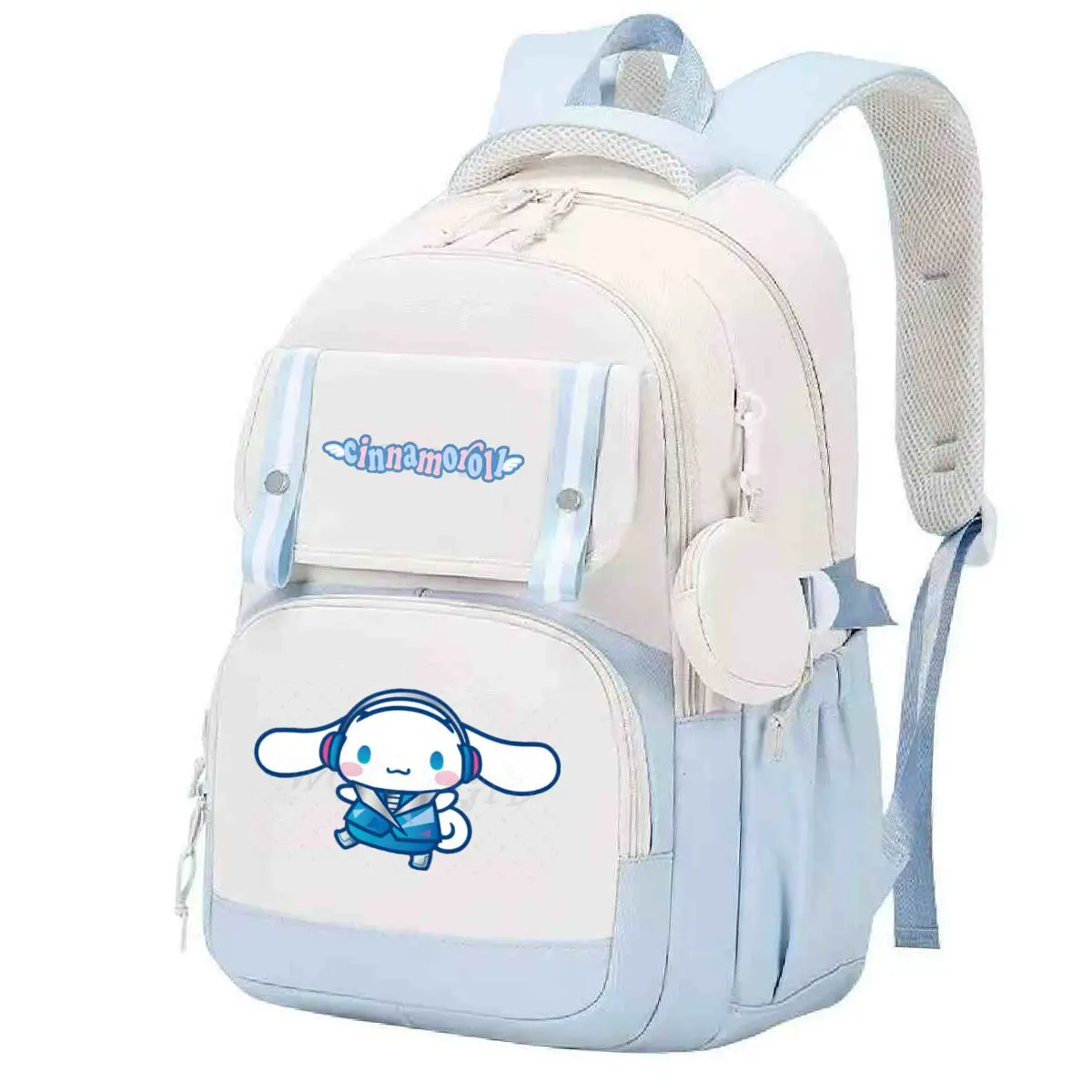 

Cartoon Cinnamoroll Backpack Women Girls Large Capacity Schoolbags Children Teeneger Cinnamoroll Book Bags Causal Student Bags