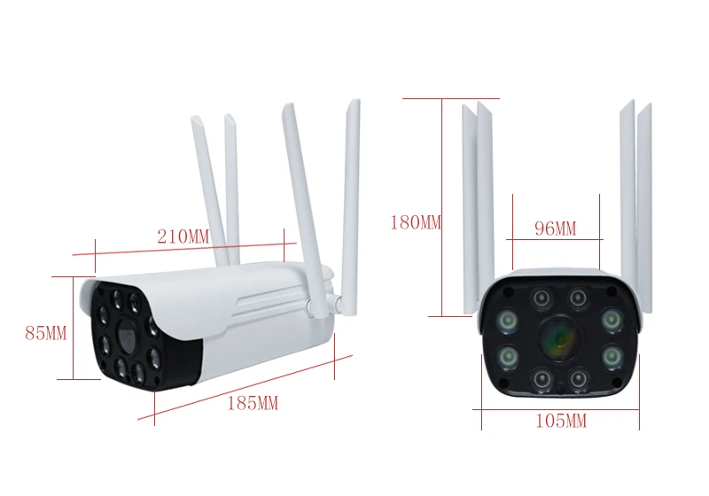 2MP 1080P Camcare APP Dual Light Source Full Color Night Vision IP Bullet Camera Outdoor Water-proof Home Security CCTV Monitor