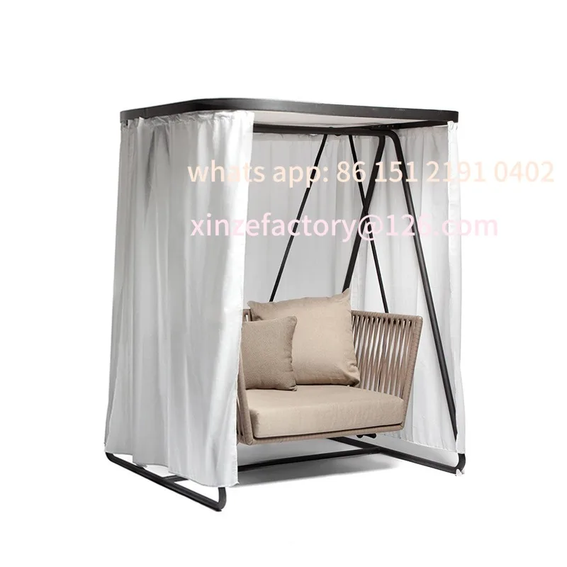 تخصيص في الهواء الطلق سوينغ كرسي معلق واحد مزدوج سلة معلقة كرسي الروطان شرفة كرسي متأرجح أرجوحة منزلية كسول