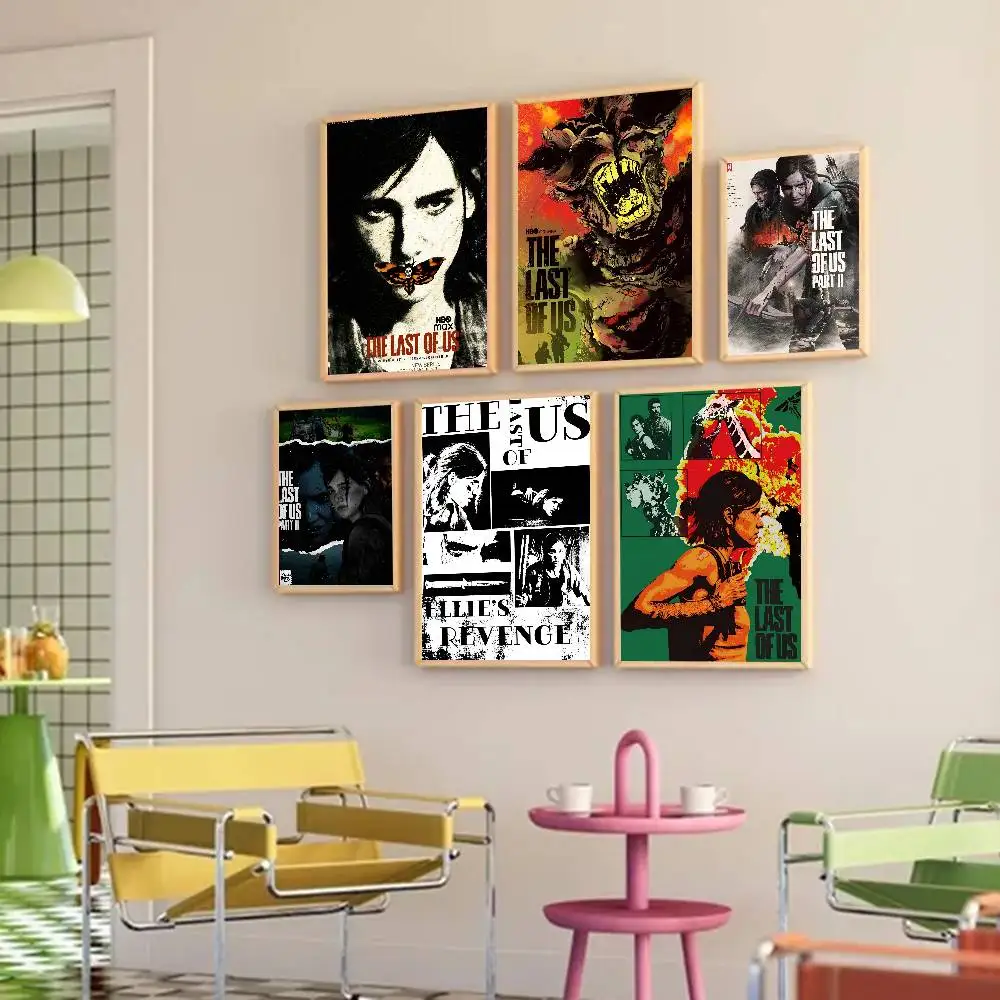 ملصق لعبة فيلم The Last Of Us مطبوع عليه ورق غرفة المعيشة وغرفة النوم ومدخل البار والمطعم