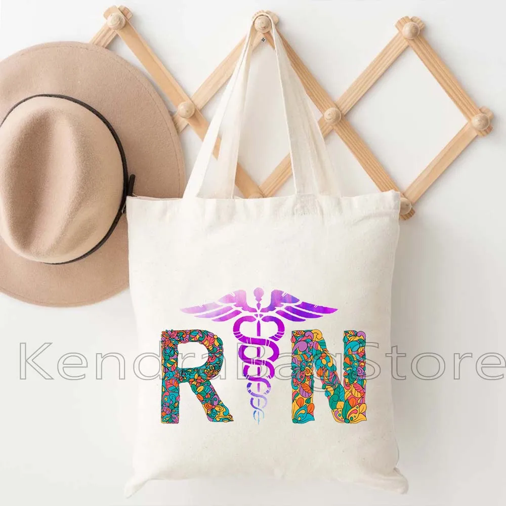 الحب السماعة سوبر التمريض ممرضة الحياة RN عيد الحب طالب ممرضة التقدير الهدايا قماش حقيبة كتف حقيبة يد للمتسوقين