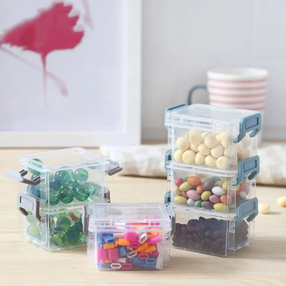 

6 pcs Desktop Storage Boxes Stackable Jewelry Organizer Makeup Stackable Makeup Container Sundries Box Container