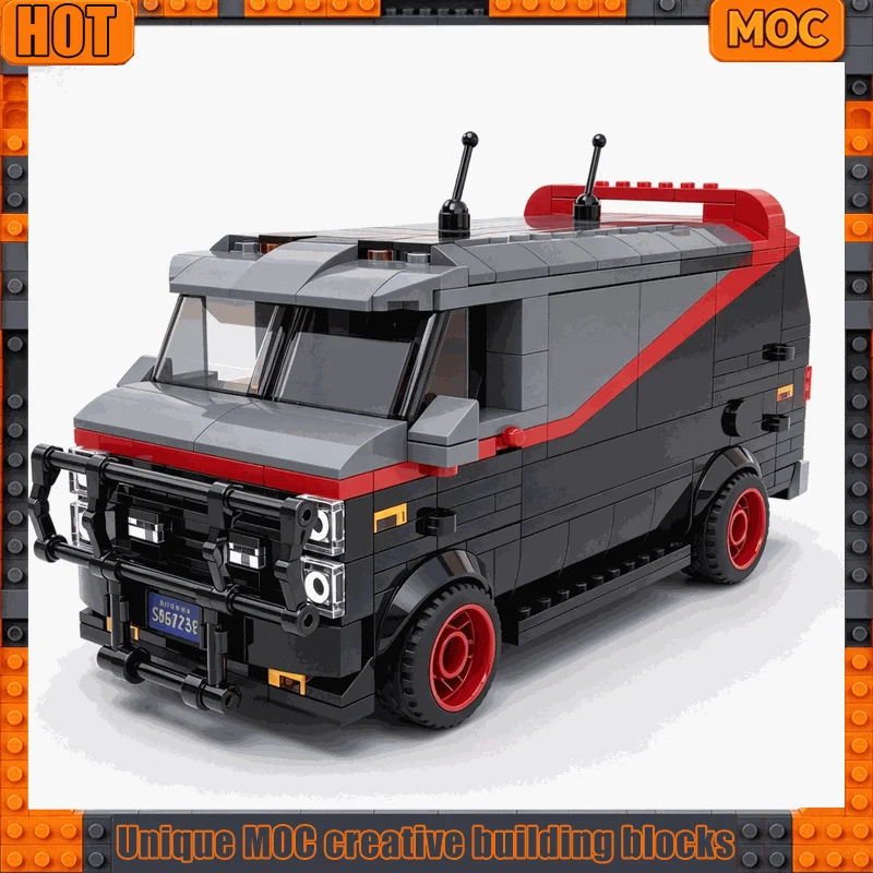494 Parts MOC City Transportation A Team Van Model Custom Puzzle Bricks DIY Creative Assembly For Children Puzzle Christmas Gift