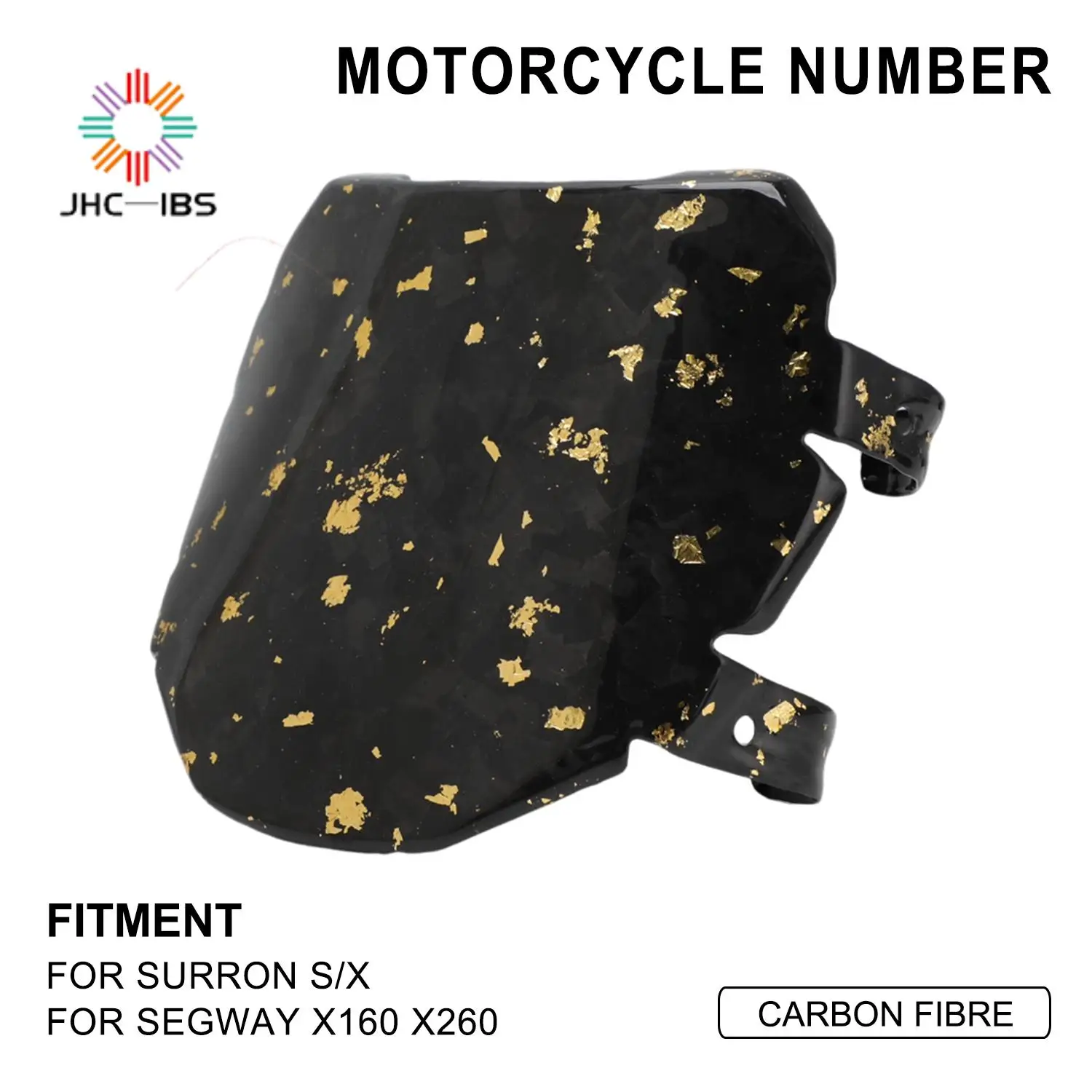 Funparts Front Number Plate Motor Accessories Carbon Fiber Panel For Surron Sur-ron Light Bee S X SEGWAY X160 X260 Electric Bike