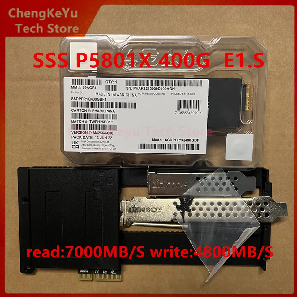 Equipped with PCIe4.0 adapter For Intel OPTANE P5801X 400G NVME E1