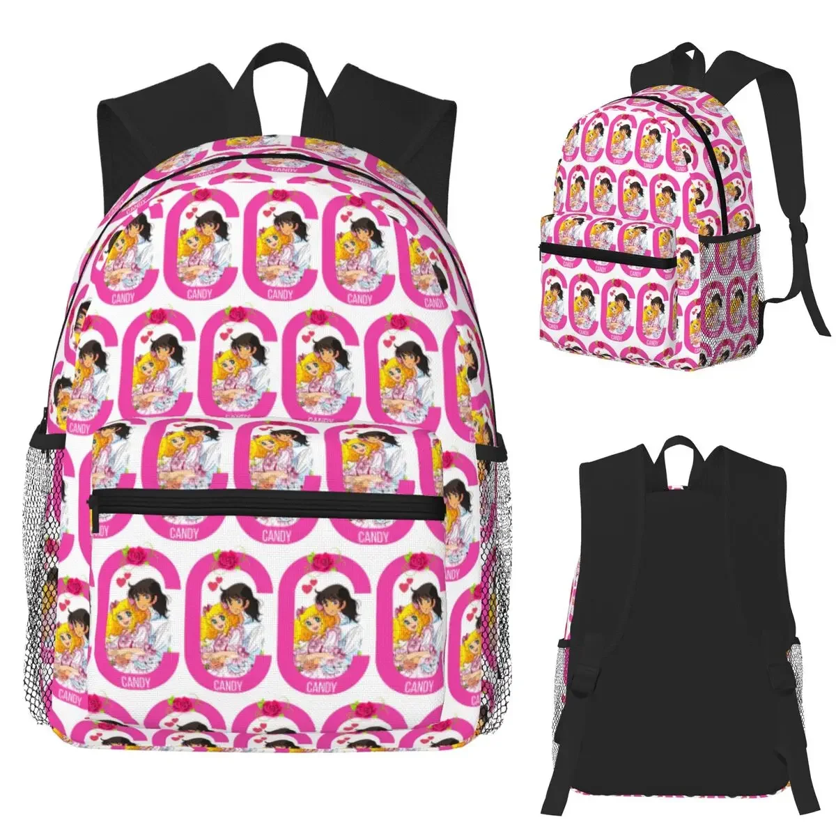 Cute Girl And Amp Boy Candy Candy And Terry Student Backpack School Bag Hiking Daypack for Boys Girls Bookbag Shoulder Bags