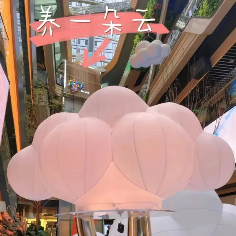 Inflatable White Cloud Helium Balloon Hanging Air Cloud Shape Models for Party Event Decoration view 2