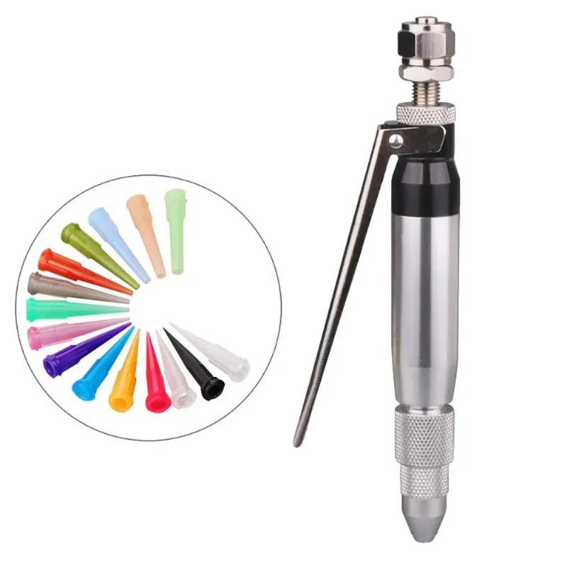 Manual Control High Precision Glue Dispensing Valve Hand-Held UV Grease Glue Needle Valve Low Viscosity Single Liquid Dispenser