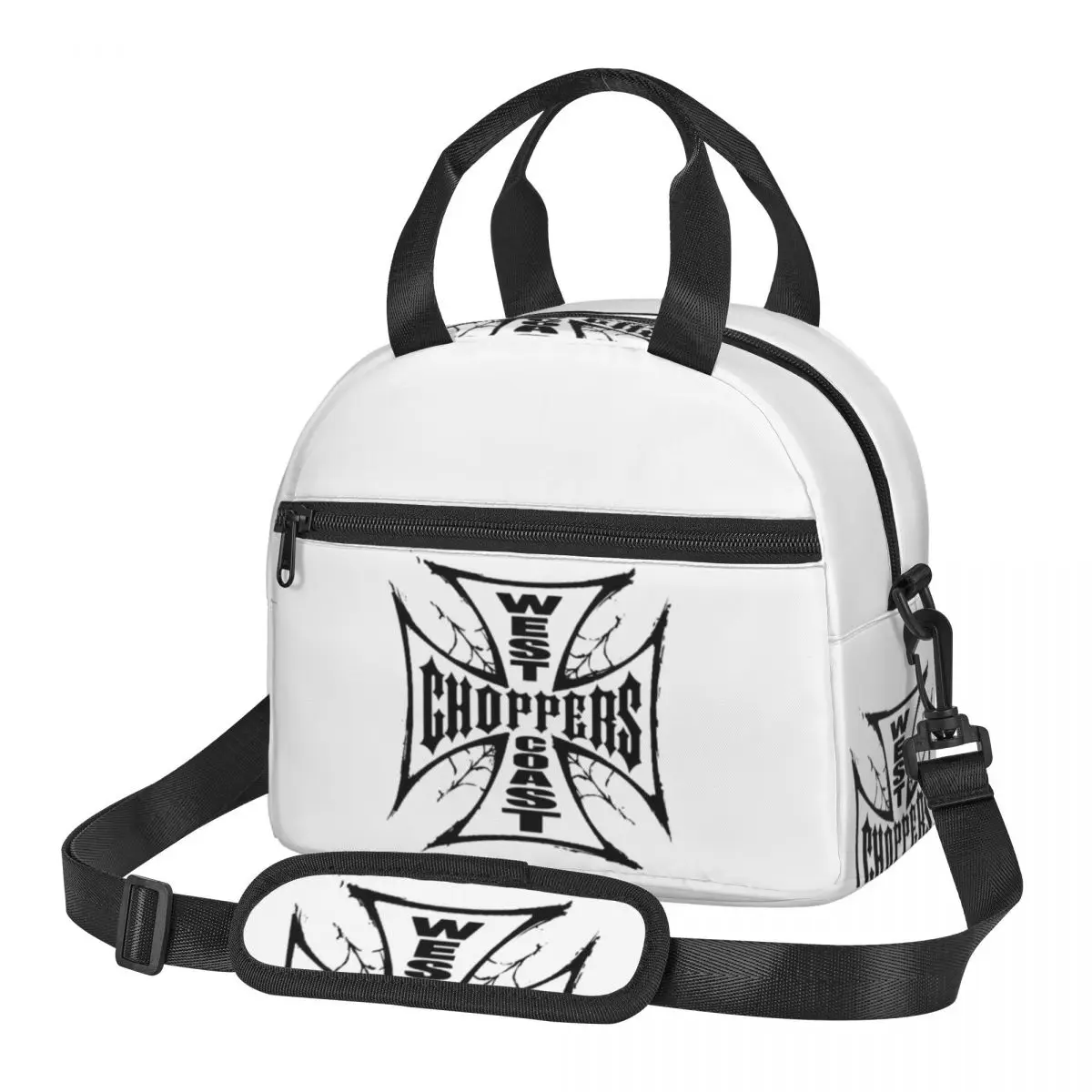 Personalized West Coast Iron Cross Choppers Lunch Bags Insulated Bento Box Lunch Tote Picnic Bags Thermal Bag for Woman Work