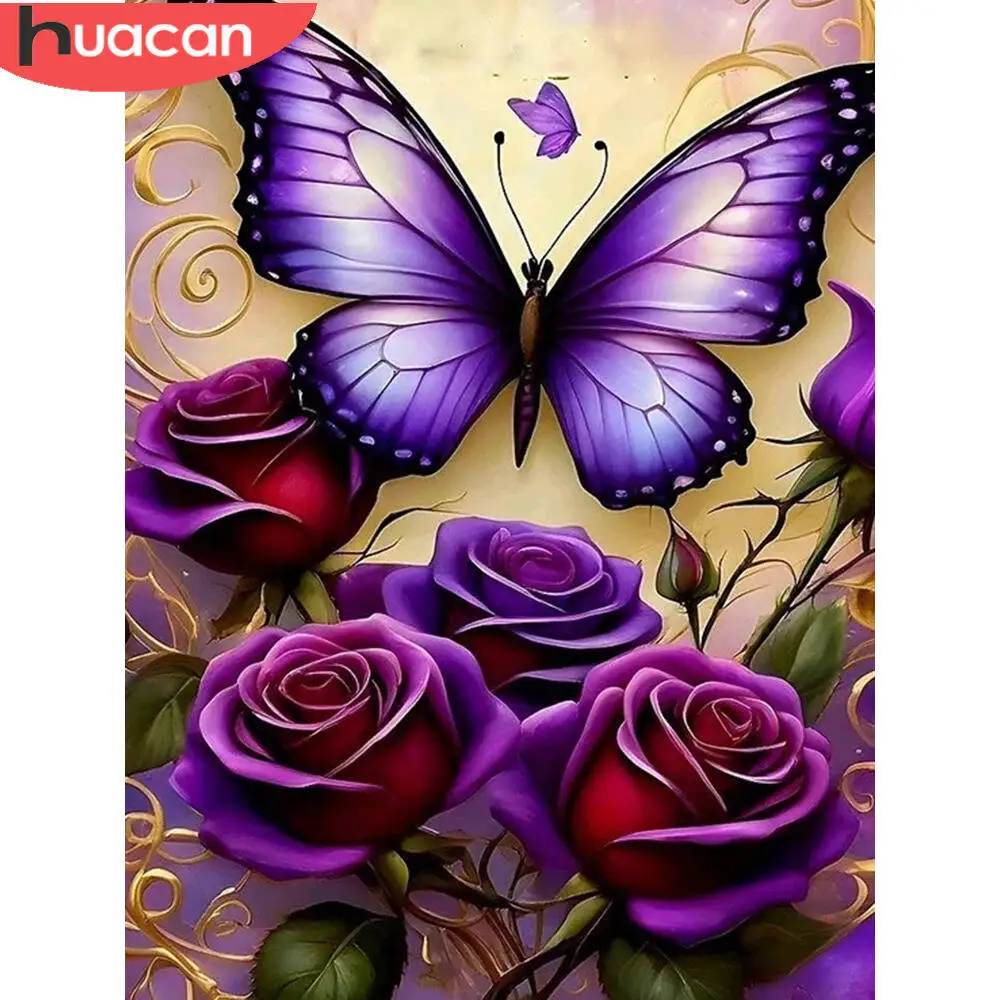 Huacan Tier DIY Diamant Malerei Frosch Pflanze volles Quadrat rund 5d Diamant Mosaik abstrakte Farbe Wohnkultur