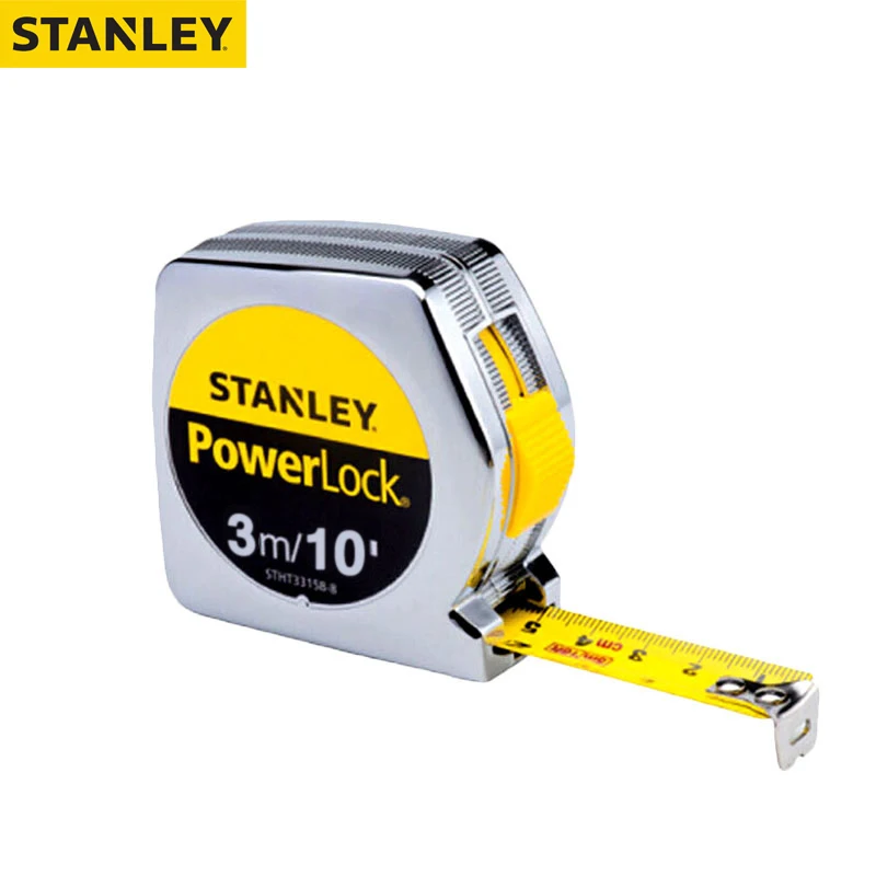 STANLEY metryczny angielski miarka POWERLOCK Easy Hook taśma stalowa miarka 3M 5M 8M czysty odczyt wysoka precyzja