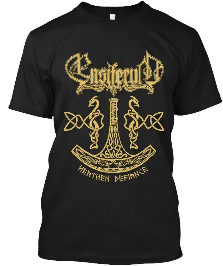 NWT Ensiferum Finland Folk Music Art Logo Black T shirt Size S to 2XL