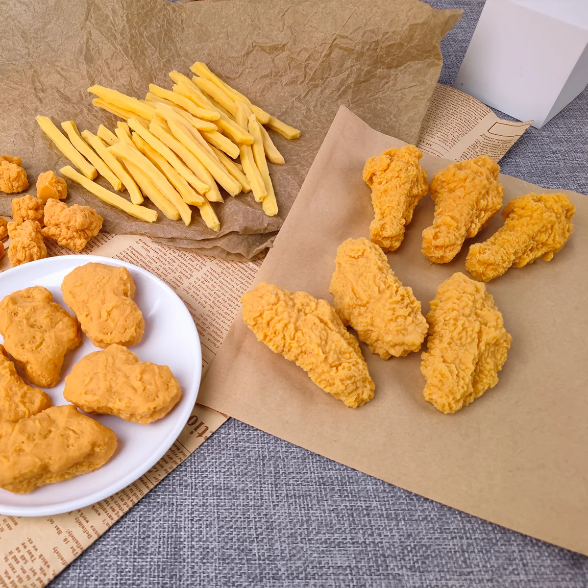 Modelo de pierna de pollo frito simulada de 3,14 pulgadas con salsa, pata de pollo frito, modelo de ala de pollo frito, tienda de hamburguesas, pantalla KFC