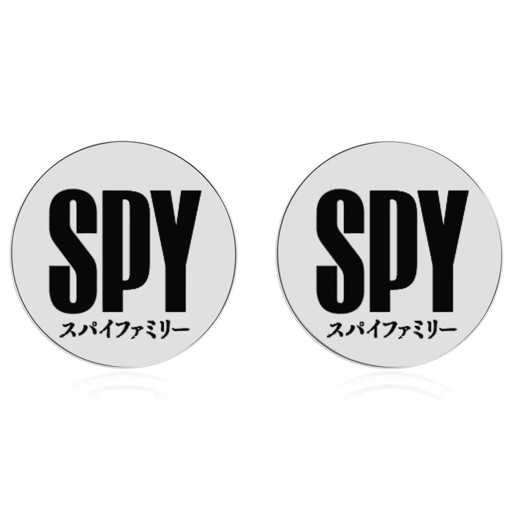 Stainless Steel Japan Cartoon Letter Spy×Family Ear Stud Earrings Yor Forger Cosplay Exquisite Accessories Gifts for Anime Fans