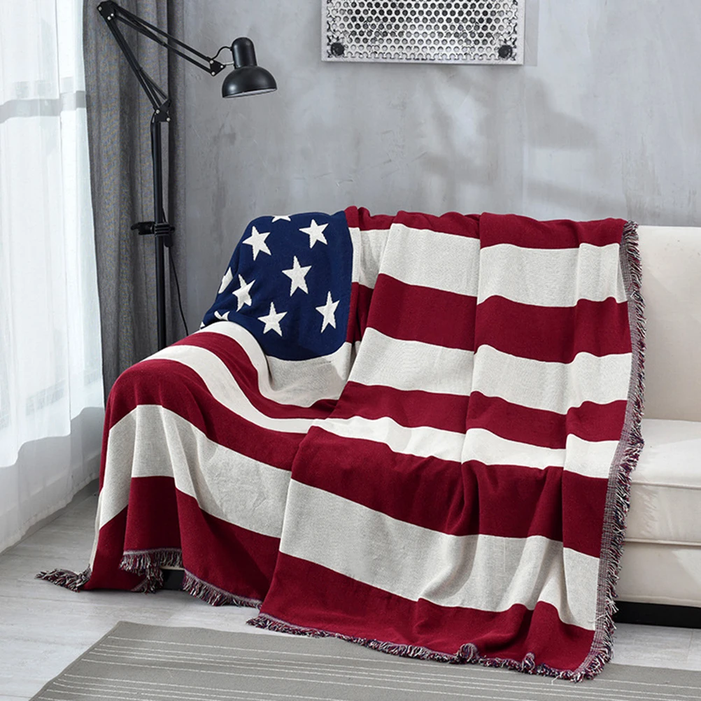 

Pure Cotton Sofa Cover National Flag Pattern Elastic Sofa Protective Cover Large Size Spill Tear Resistant Wall Hanging Carpet