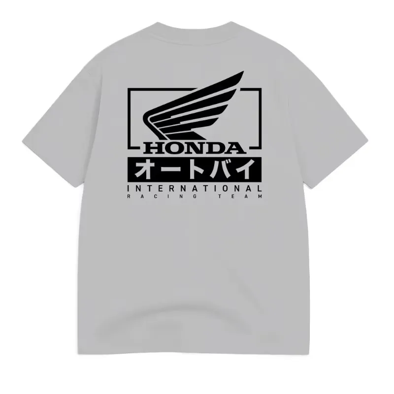 2026 Summer  Fashion Moto  Graphic Work Clothes  Cotton Printed T-shirt Loose Casual Comfortable and Breathable