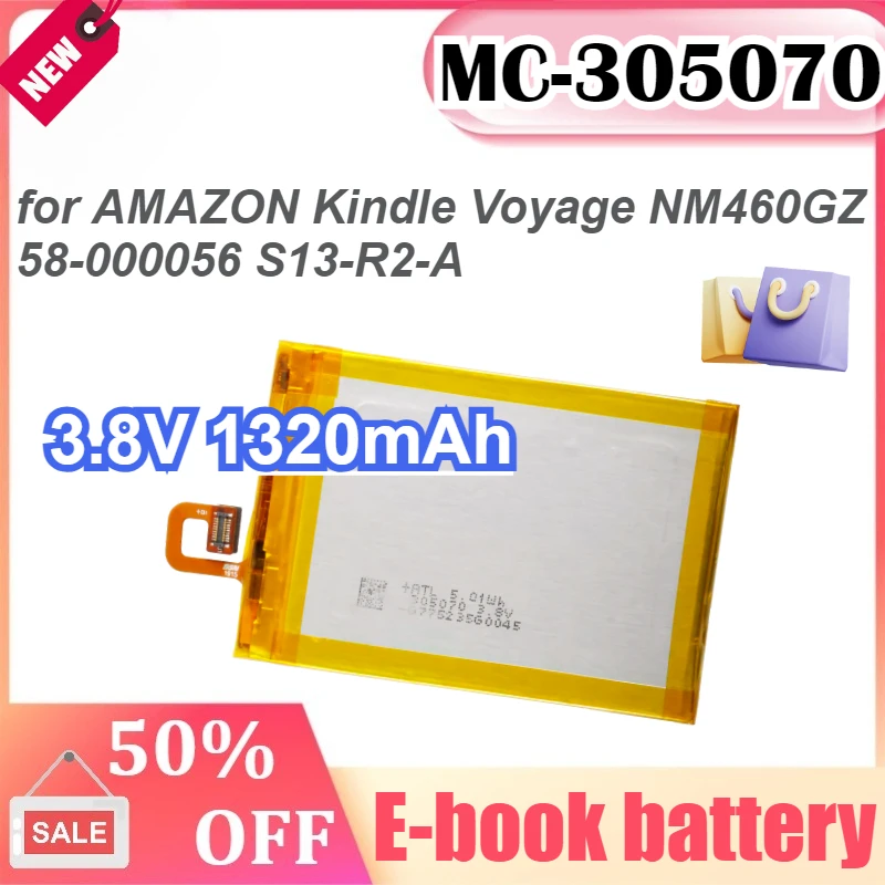 

MC-305070 3.8V 1320mAh for AMAZON Kindle Voyage NM460GZ 58-000056 S13-R2-A E-book Battery with tool