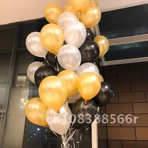 

10PCS Silver Gold Black Ballon 12 Inch Latex Helium Balloons Wedding Decoration Inflatable Air Balls Kid Birthday Party Supplies