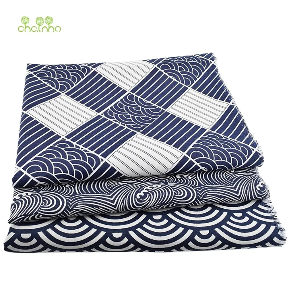 Chainho,Printed Cotton Linen Fabric,DIY Sewing & Quilting Material,For Sofa,Table Cloth,Curtain,Bag,Cushion,Furniture Cover CL21